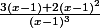 \frac{3(x-1)+2(x-1)^2}{(x-1)^3}